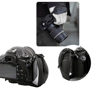 สายรัดมือจับหนังสายรัดข้อมือแบบนุ่มสำหรับกล้อง DSLR และกล้องมิเรอร์เลสสายคล้องมือกล้อง