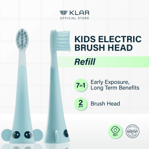 [REFILL] KLAR Kids Head Brush - Kepala sikat gigi elektrik anak usia 3-12 Tahun | Ulta Soft