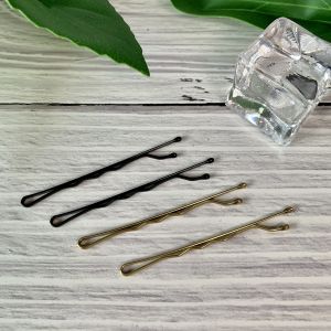 24pc Premium Quality 5cm Hair Pin Bobby Pins Hair Grips for Workout Exercise Non-paint-falling & non-fading Black or Gold 5cm Length [SG]