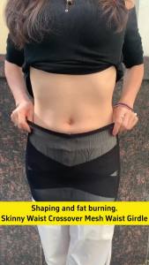 Cross Mesh Girdle for Waist Shaping Elasticity Breathable Postpartum Tummy Toning Body Shaping Belt