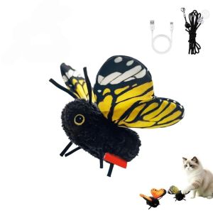 K9SEQ Rechargeable Flapping Butterfly Toy Realistic Wing Motion Touch Activated Interactive Cat Toy Hangable Simulated Butterflies Electric Cat Toys Indoor Cats