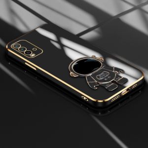(Lokal Ready)Hontinga Softcase Case Casing hp Xiaomi Redmi 13 12c 13C 12 8 8A 7 7A 9 9A 9C 9T Casing Dengan Astronaut Bracket Lembut silikon kesing Case hp Anti Gores Air Karet untuk Anak Perempuan softcase