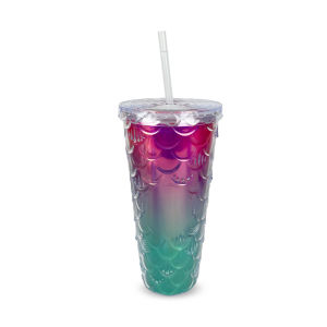MIISOO Botol Minum Tumbler Fish Scale Water Cup Tempat Minum Botol Minum Anak Sekolah