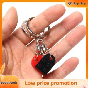 ✨QK shop✨ 2Pcs Love Heart Brick Keychain For Couples Friendship Birthday Jewelry Gift