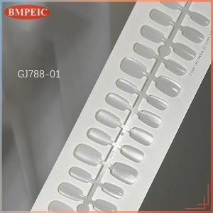 BMPEIC เล็บปลอม30ชิ้นแบบสั้นปลายเล็บออโรร่าสำหรับตกแต่งรูปแมวหรือแมวแบบเรียบ