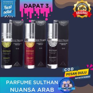 Paket 3 Parfum Sultan Mana Wa Salwa Pria Wanita Minyak Wangi Non Alkohol Tahan Lama 12 Jam