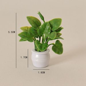 PLLEWY 1:12 Dollhouse Miniature 9 Colors Green Luo Plant  Plastic Simulation Vase Miniature Dollhouse Decorations
