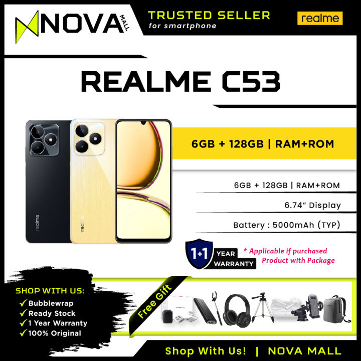 Realme C53 Smartphone (6GB RAM+128GB ROM), Original Realme Malaysia