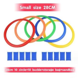 Oldlaiben Hopscotch Jump Ring Set Safe Plastic Kids Outdoor Play Improves Balance Coordination Durable Ages 2+