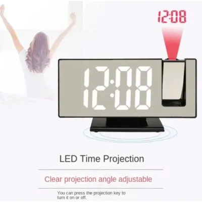 Đồng Hồ LED Để Bàn Thông Minh Có Chức Năng Chiếu Trần và Báo Thức