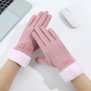 HOTOTO Thick Plush Touchscreen Gloves Fleece-Lined Windproof Winter Warm Gloves Soft Touchscreen Windproof Driving Gloves For Women