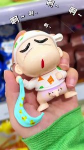 Đồ chơi Shin-chan cậu bé bút chì đi tắm đồ chơi móc khóa có đèn và âm nhạc