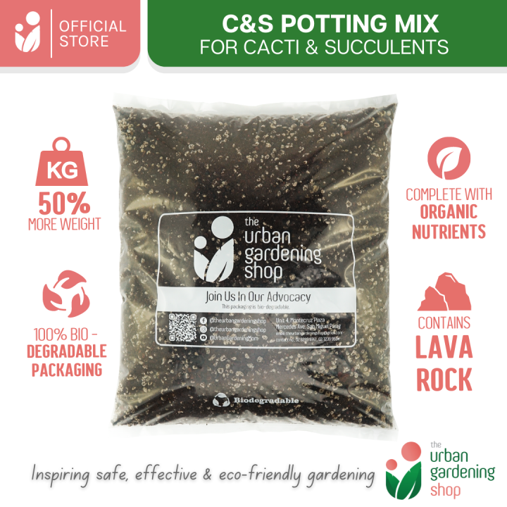 8-liter C&S Soil-less Potting Mix for Cactus and Succulents BIG PACK 50 ...
