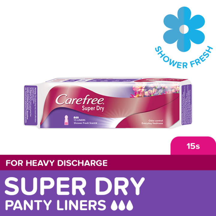 CAREFREE Superdry Odor Control Panty Liner 15s Lazada PH