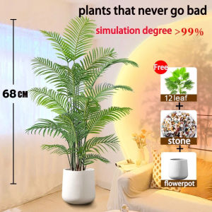 🌿Lowest price☘️Artificial plants Send stones and flower pots 99% Simulation 12/18/24 Leaves Multiple styles and sizes to choose from Simulation Leaf For indoor house home wedding office decoration Tropical monstera Palm leaves