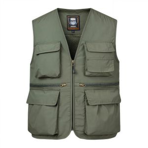 2026 Summer New Mens Tactical American Hiking Fishing Vest Mens Photographer Mesh Workwear Sleeveless Jacket Tool Vest2026
