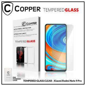 Redmi Note 9 Pro - COPPER TEMPERED GLASS FULL CLEAR Anti Gores