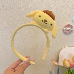 【Ready Stock】Sanrio Kuromi Melody Plush Doll Face Wash Makeup Hairband Kawaii Cinnamoroll Sweet Non Slip Elastic Hair Accessories