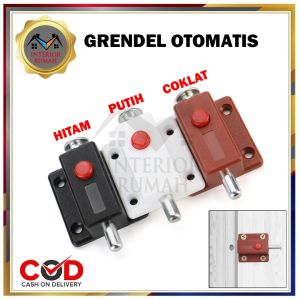 (1PCS). Grendel Tekan Coklat Hitam dan Putih Isi 1 Pcs Grendel Pencet Otomatis Murah (Isi 1 Pcs)
