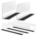 PVC Shelf Dividers Clear Closet Shelf PVC Barrier Table Shield Divider For Store/Office. 