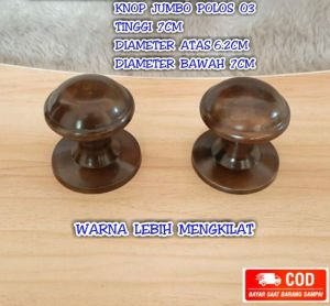 Knop Pintu Handle Pintu Gagang Lemari Pintu Rumah Pagar Kuningan 7cm Motif Polos
