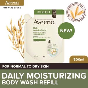 Aveeno Daily Moisturizing Body Wash Refill 500ml - for Normal to Dry Skin Sensitive Skin