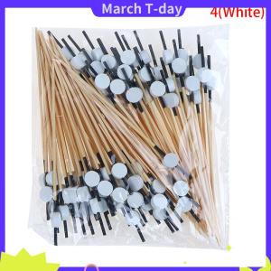 March 100x12cm Heart Bamboo Pick buffet เค้กผลไม้ส้อมปาร์ตี้ขนมสลัด STICK