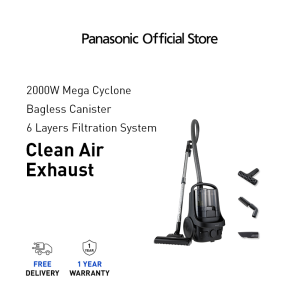 Panasonic MC-CL605 2000w Cyclone Bagless Canister Vacuum Cleaner With Hepa Filter MC-CL605KV47