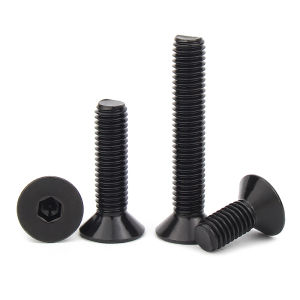 DIN7911 Black 304 Stainless Steel Hexagon Hex Socket Flat Countersunk Head Furniture Screws Allen Bolts M3 M4 M5