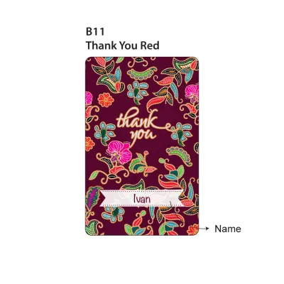 Custom Name EZ-Link Card | Sarong Kebaya Pattern | Cultural Gift SG
