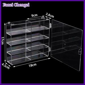 Fanzi ตู้เก็บของอะคริลิกกันฝุ่น1:64สำหรับรถยนต์กล่องแสดงสินค้าแบบใสกล่องเก็บของตู้เก็บของเล่นโมเดลรถ