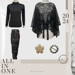 Kebayamu Id - Kebaya modern oneset brukat set rok lilit cape kondangan wanita cantik elegant 2024
