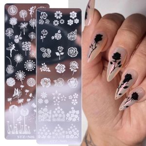 DORISNA [First 100 Get Free Stamp and Scraper] Nail Art Pattern Stamping Plate Stainless Steel Design Flower Animal Lace Stamp Templates Image