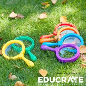 educratePh Large / Jumbo Magnifying glass (magnifier for kids) education nature essentials toddler (RANDOM COLOR)
