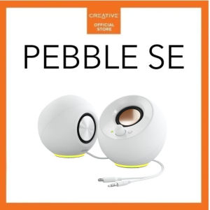 Creative Pebble SE Minimalist 2.0 USB-C Powered PC Speakers with RGB Lighting 3.5 mm AUX-in Up to 4.4W RMS Power for Computers and Laptops