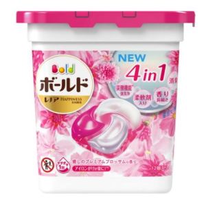 Viên Giặt Xả Quần Áo GelBall Bold 4D Nhật Bản 4in1 11 Viên - Màu hồng