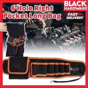 Black Hardware Tool Bag Heavy Duty Waist Bag Tools Bag Bag Tools Hardware Bag Hammer Plier Storage Bag Tool Bag Electrician Measuring Tape Tool Beg Tool Bag Pinggang Waist Tool Bag Tools Bag 工具包 工具袋 Bag Tools Carpenter Bag