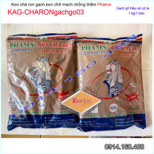 1Kg Keo chà ron phama gạch gỗ nâu socola KAG-CHARONgachgo03 bột chít mạch khe ron gạch chống thấm-chống rêu mốc