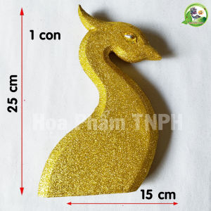 Phôi Công Bằng Xốp Kích Thước 15 x 25 cm Dày 25cm Cách Điệu Phủ Nhũ Kim Tuyến Lóng Lánh Dùng Làm Trang Trí Tháp Oản Mâm Hoa Quả Thích Hợp Làm Đồ Thủ Công DIY Decor Chụp Hình