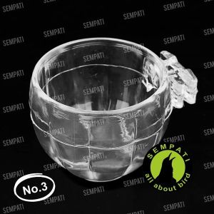 SEMPATI Cepuk Jeruk Besar Sedang Elite Song Nomor 2 Cangkir Cepuk Wadah Tempat Pakan Minum Burung Kenari Blackthroat Finch Siskin Branjangan Kacer Murai Lovebird CKJNDES