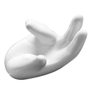 White Ceramic Ocarina Support Display Hand Stand 6/12 Hole Ocarina Collector Ceramic Hand Stand Finger Holder Enduring