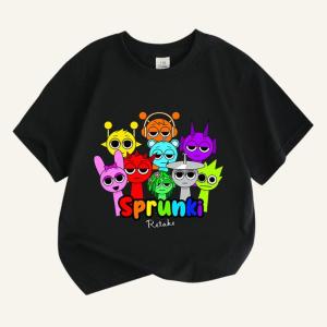 Áo thun cho bé trai và bé gái in hình Sprunki Game dễ thương chất liệu poly thái mềm mịn thoáng mát NTShirt 11