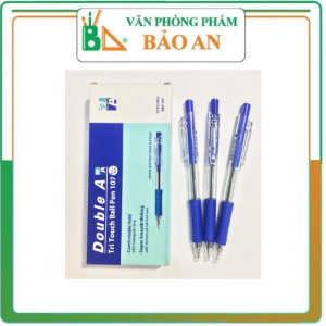 Bút Bi Double A Tritouch 0.7mm - Văn Phòng phẩm Bảo An - có màu xanh - màu đen - màu đỏ