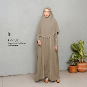 Medina Abaya Set List Bergo Instan Dress Syari Haji Umroh Lebaran dan hari Raya Terbaru By Umnawear