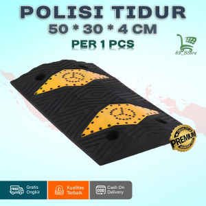 POLISI TIDUR RUBBER SPEED BUMP PENGHAMBAT LAJUR MOTOR MOBIL 50 CM COD TERLARIS
