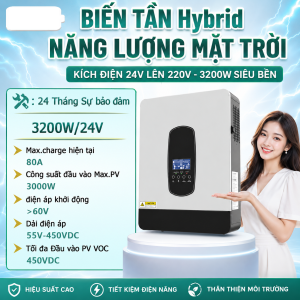Bộ Biến Tần Hybrid Năng Lượng Mặt Trời 3200W DC24V AC230V Hiệu Suất Cao