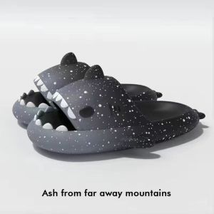 Free Shipping 2026 Summer Starry Sky Gradient Shark Cartoon Shark Slippers Casual Couple Slippers Non-Slip Sandals For Men And Women Suitable For Indoor And Outdoor Wear