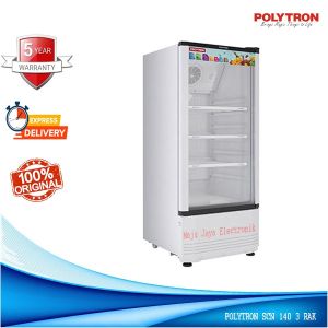 POLYTRON Showcase 165 Liter 3 Rak SCN 140 Anti Embun Dan Kabut