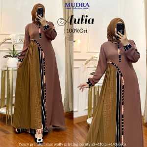 Dress Luxury Youry Premium Mix Wolly Printing Ceruti FIt to XL PB 140 cm Aulia Dress