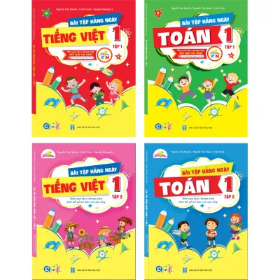 Sách Lớp 1 - Bộ 12 Cuốn Đề Kiểm Tra Bài Tập Tuần Bài Tập Hằng Ngày Toán và Tiếng Việt Kết Nối